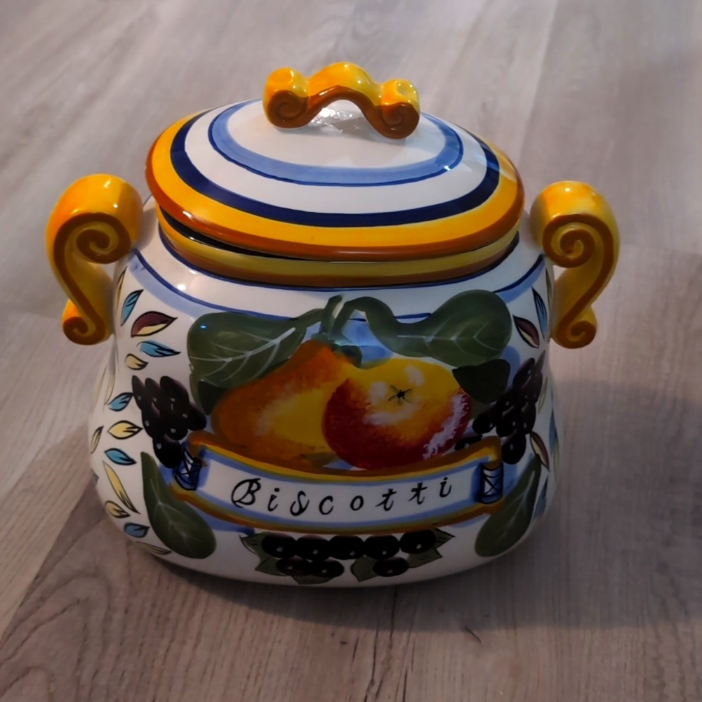 Biscotti cookie jar